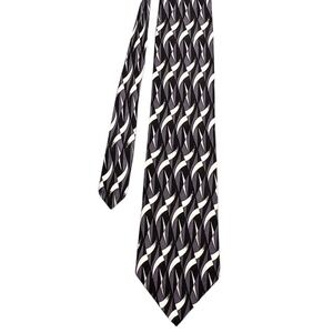 French Connection Purple Geometric Silk Necktie Mens One Size Abstract Pattern